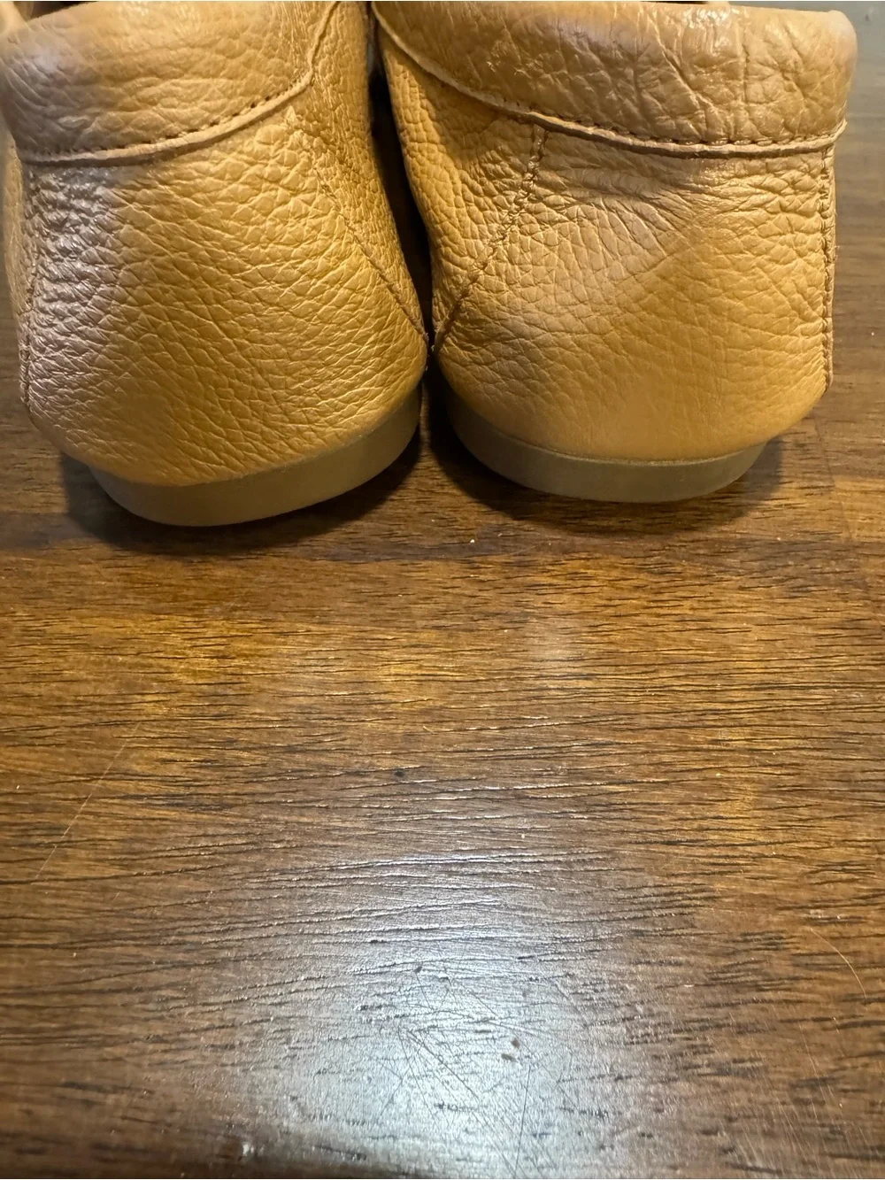 COACH Fredrica Loafers Flats Shoes Tan Light Brown Pebbled Leather Size 8.5B